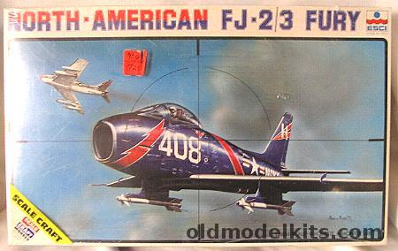 ESCI 1/48 North American Fury FJ-2 or FJ-3 - VMF-451 or VF-154, 4042 plastic model kit
